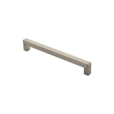 2x Square Section Bar Pull Handle 239 x 15mm 224mm Fixing Centres Satin ...