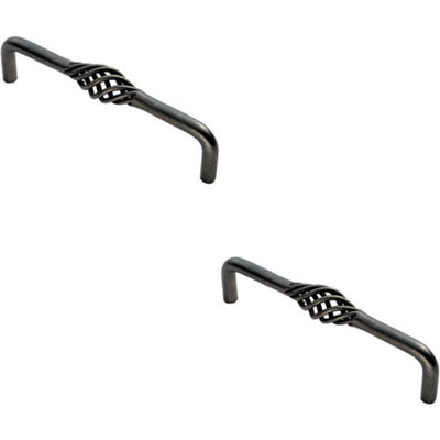 2x Steel Cage D Type Cabinet Pull Handle 160mm Fixing Centres Antique Steel Price Comparisons | Compare The Build