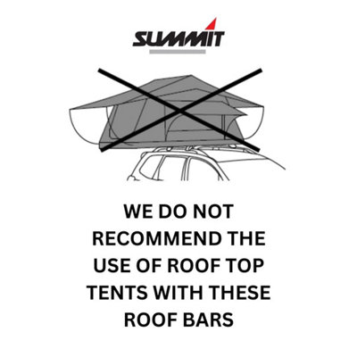 2x Summit Premium Roof Rack Cross Bars Steel Standard Multi-Fit ...