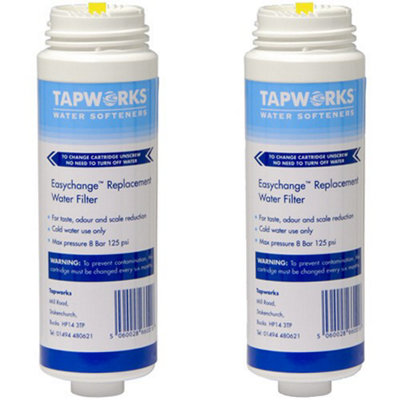 2x Tapworks Easychange Water Filter Tap System Replacement Cartridge - 6 Month