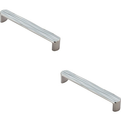 2x Textured Straight D Bar Door Handle 160mm Fixing Centres Polished Chrome Price Comparisons | Compare The Build