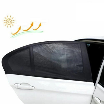 2X Universal Car Rear Window Sun Shade Blind Mesh Cover Screen Kid ...