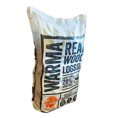 2x Warma Kiln Dried Firewood Logs Wood Burner Real Wood Softwood Logs 10-12kg Sack - 3