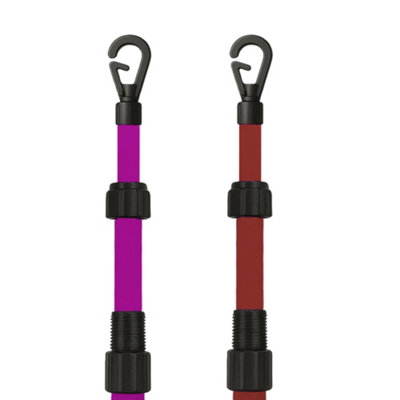 2x Washing Line Props Set, Clothes Line Support Poles, Heavy Duty Line Props