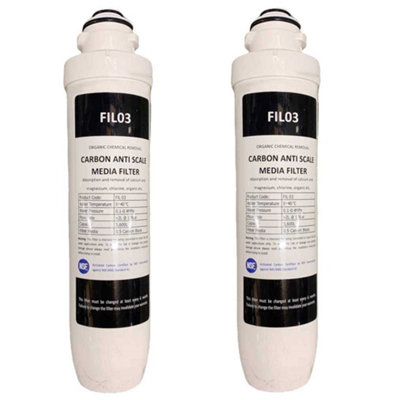 2x Water Filter 10" Cartidge Water Filter Cartridge 3 in 1 Boiling Hot Water Tap