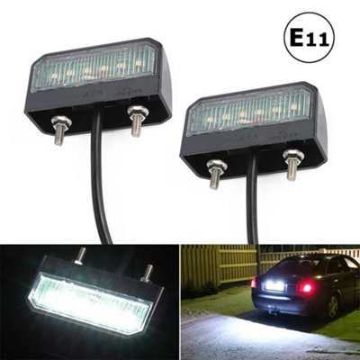 2x Waterproof Universal 6-LED License Plate Tag Light For Truck Trailer SUV RV