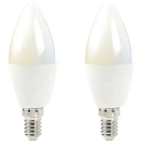 2x WiFi Colour Change LED Light Bulb 4.5W E14 Warm Cool White Mini Dimmable Lamp