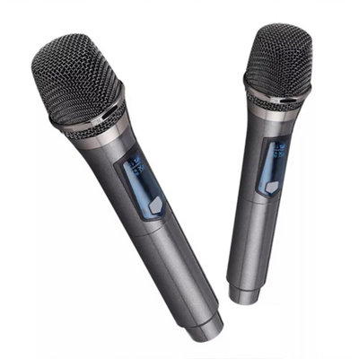 2x Wireless Microphone UHF Professional Handheld Mic System Receiver for Karaoke