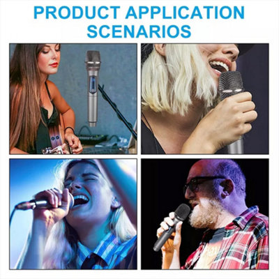 2x Wireless Microphone UHF Professional Handheld Mic System Receiver for Karaoke