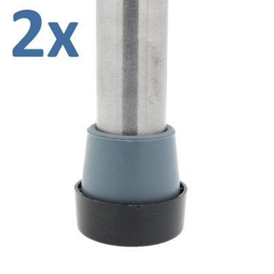 2x Zimmer Walking Frame Glides - Fits Over 40mm Base Ferrule for Easy Movement