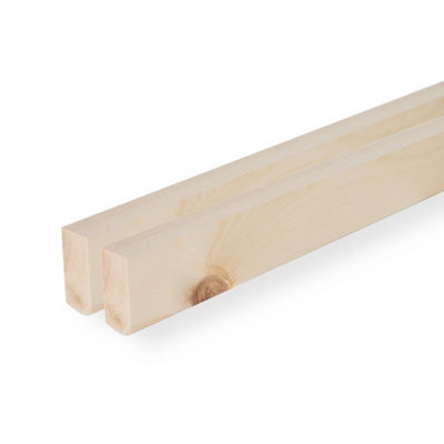2x1 Inch Spruce Planed Timber  (L)1200mm (W)44 (H)21mm Pack of 2