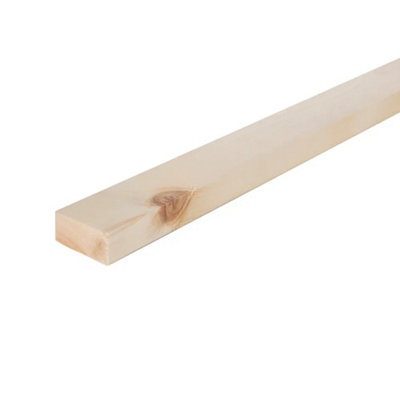 2x1 Inch Spruce Planed Timber  (L)1500mm (W)44 (H)21mm Pack of 2
