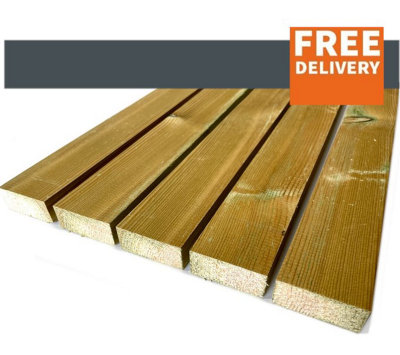 2x1 Treated  Smooth Timber slats 45mm(W) x 20mm(T) x 2400mm(L) pack of 10