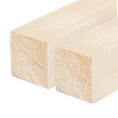2x2 Inch Planed Timber  (L)1200mm (W)44 (H)44mm Pack of 2