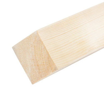 2x2 Inch Planed Timber (L)1800mm (W)44 (H)44mm Pack of 2