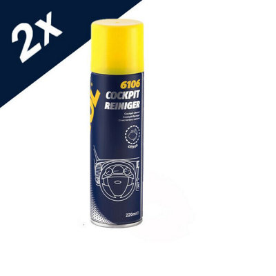 2x220ml MANNOL Cockpit Cleaner Dashboard Plastics Car Interior Shine - Citron