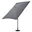 2x3M Parasol Umbrella Patio Sun Shade Crank Tilt with Round Base, Dark Grey