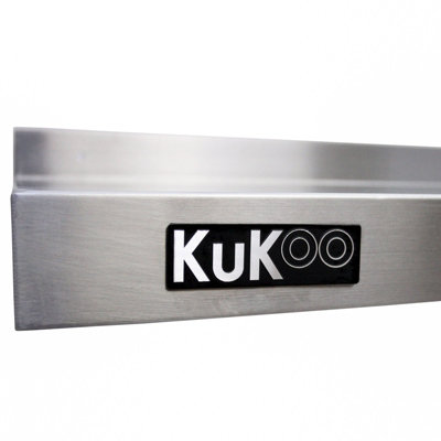 2xKuKoo Commercial Stainless Steel Shelves Kitchen Wall Shelf Catering Corrosion Resistant & Free Microfiber Cloths 900mmx300mm