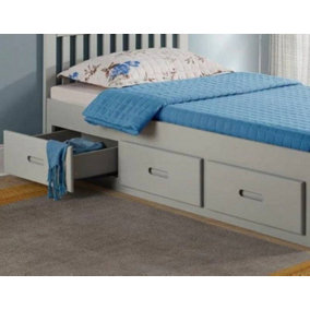 3'0 Mission Grey Wooden Storage Bed
