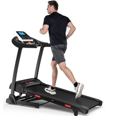 3.0HP Folding Treadmill 1-16KM/H with 0-15% Auto Incline Bluetooth Music,18 Programs
