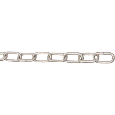 3.0mm x 21mm No.300 Straight Link Side Welded Chain - 30m Reel | DIY at B&Q