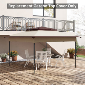 3.25mx3.25m Pop up Gazebo Roof Replacement, 30+ UV Protection, Beige