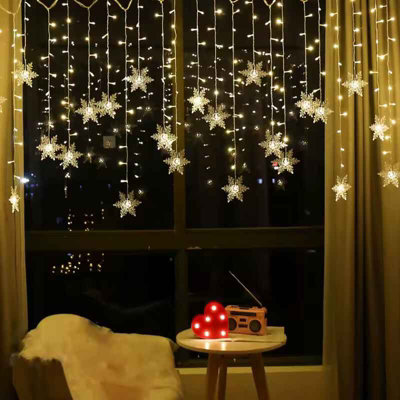 3.2M Christmas Snowflake LED String Lights Warm White 220V EU Plug ...