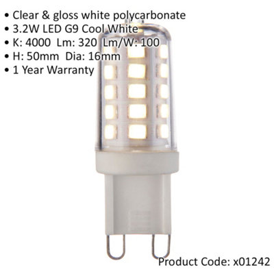 Coloured g9 led deals bulbs