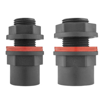 3/4 BSP Garden Water Butt Tank Adapter w/ Gasket Durable Plastic Male-Female - 4