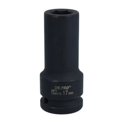 1 Zoll Antrieb 34mm Tiefe Sechskant-Schlagbuchse – Extra Stark Für Hohe Drehmomente, CR-V Stahl