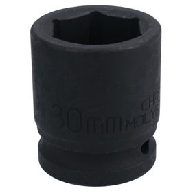3/4" Drive 30mm Shallow Metric MM Impact Impacted Socket 6 Sided Single Hex