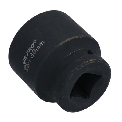 3/4" Drive 38mm Shallow Metric MM Impact Impacted Socket 6 Sided Single Hex