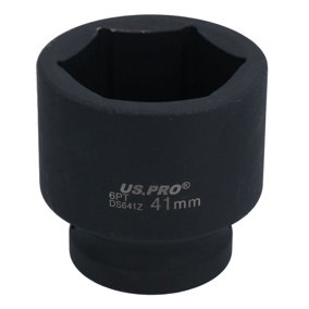 3/4" Drive 41mm Shallow Metric MM Impact Impacted Socket 6 Sided Single Hex