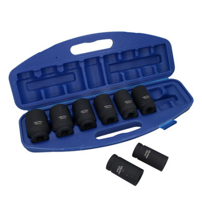 3/4" Drive Double Deep Metric MM Single Hex Impact Sockets 24mm 38mm