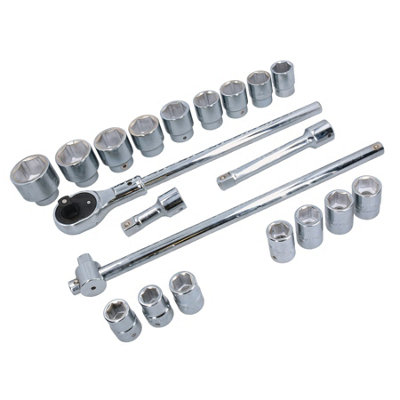 3/4" Drive Metric Socket and Accessory Set 19mm-50pc 6 Sided 20pc