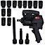 3/4 in Drive Air Impact Wrench Gun 1800 Nm 12 Sockets and Extensions