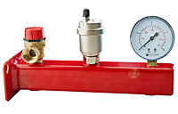 3/4" Safety Group Bar Boiler Heater up to 50kW Valve Vent Manometer 3 Bar