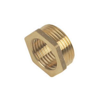 3/4 x 1/2 Inch Brass Hexagon Reducing Bush Male to Female Pipe Fittings ...