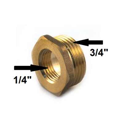 1" Female To 3/4" Male BSP Thread Brass Hex Bushing Reducing Connector,1" Female To 3/4" Male Adapter,for Water, Gas, Pipe Connecting Conversion With