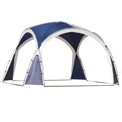 3.5 x 3.5 m Outdoor Gazebo Event Dome Shelter Party Tent for Garden Blue and Grey