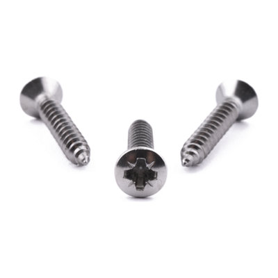 3.5 X 38 Poz Raised Csk Tapping Screw 25 Pack DIN 7983-C A4 Stainless Steel