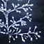 3.5ft Cool White 230 LED Silver Christmas Tree Metal Frame Silhouette Decoration