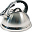 3.5L Silver Stainless Steel Lightweight Whistling Kettle Camping Fishing Home Cordless