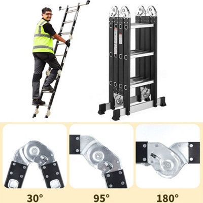 3.5M 12 IN 1 Excel Aluminium Combination Step Ladder Foldable Multi-Purpose