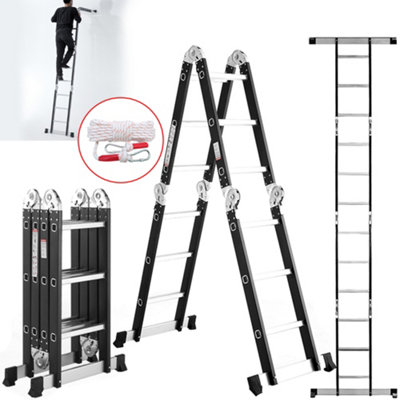 3.5M 12 IN 1 Excel Aluminium Combination Step Ladder Foldable Multi-Purpose