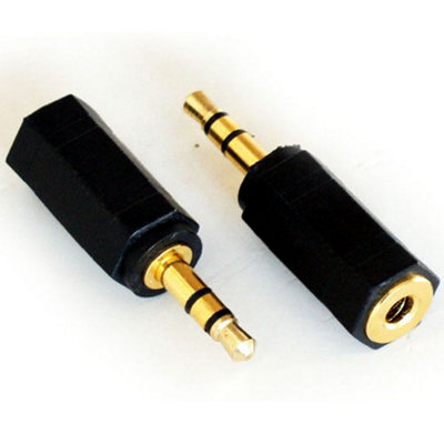 3.5mm 1/8" Stereo Jack Plug to Socket Port Protector Headphone Adapter