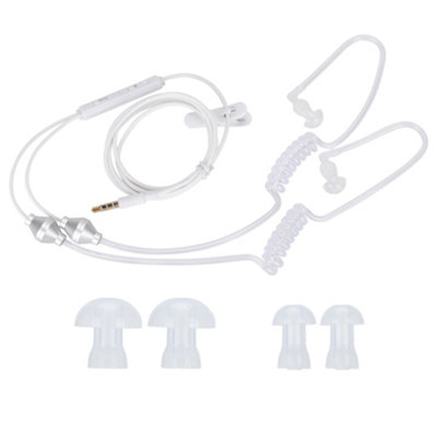 3.5mm Mobile Double Spiral Earphones with Anti-Radiation Air Acoustic Tube