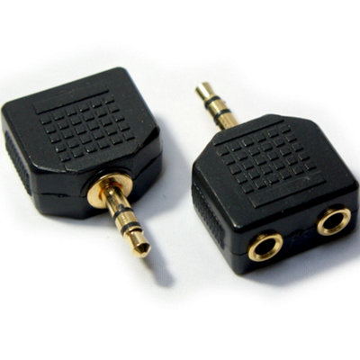 3.5mm Jack Plug Audio Cable Headphone Splitter Aux One to Two Outputs 1  into 2