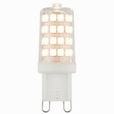 3.5W LED G9 Light Bulb Clear Warm White 3000K 400 Lumen Mini Small Indoor Lamp