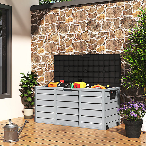 3.6 x 1.7 ft Black 290L Top Waterproof Large Plastic Garden 3.6 x 1.7 ft Black 290L Top Waterproof Large Plastic Garden